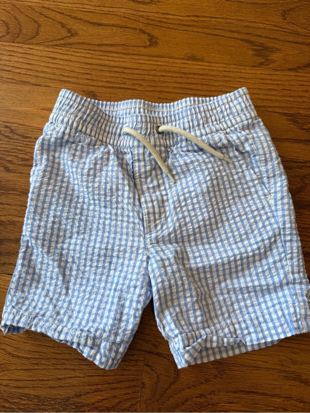 Baby Gap Light Blue & White Seersucker Drawstring Shorts size 3T